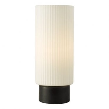 black and opal glass touch table lamp
