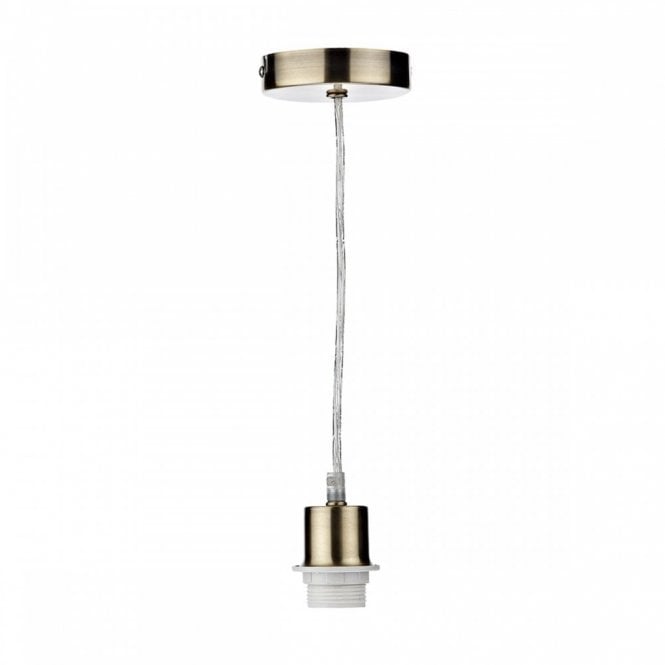 ANTIQUE Brass Ceiling Pendant Suspension With Clear Cable
