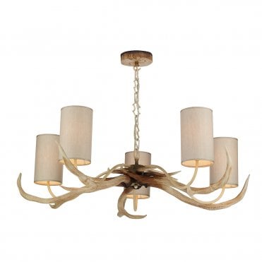 Bleached Stag Ceiling Pendant