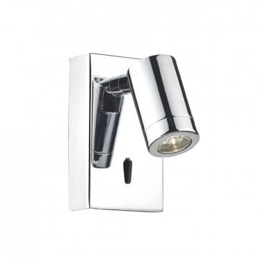 ANVIL - LED Modern Chrome LED Wall Light , Switched