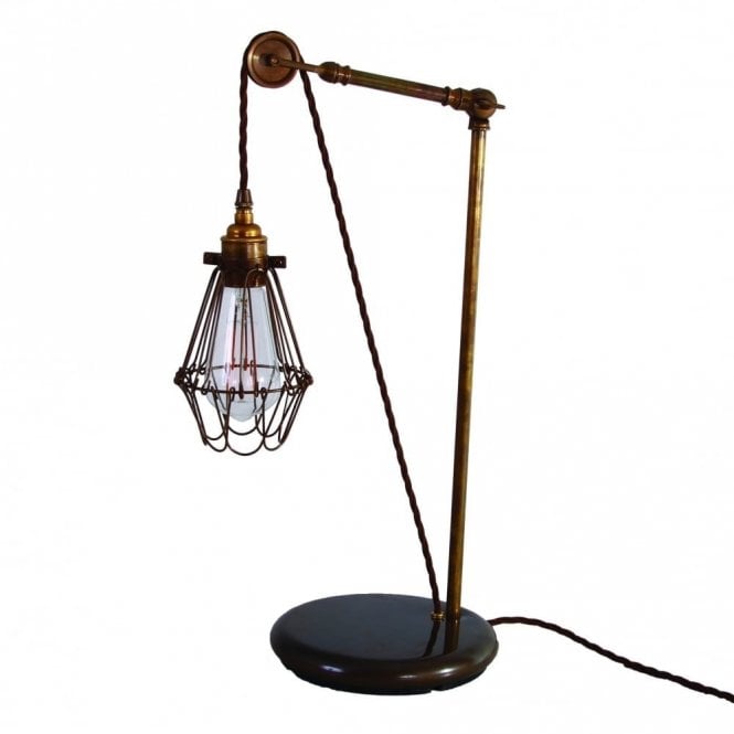 APOCH - Pulley Cage Table Lamp In Antique Brass