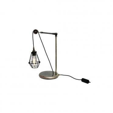 APOCH - Pulley Cage Table Lamp In Antique Silver