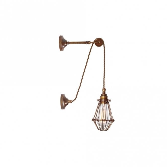 APOCH - Pulley Cage Wall Light In Antique Brass