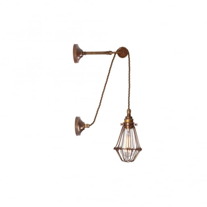 APOCH - Pulley Cage Wall Light In Antique Brass