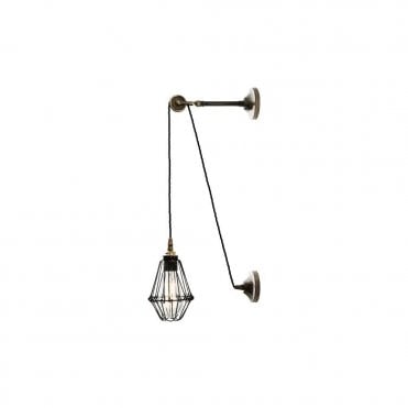 APOCH - Pulley Cage Wall Light In Antique Silver