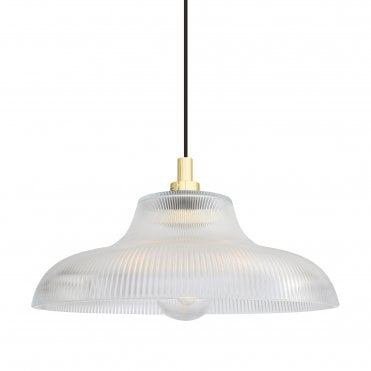 AQUARIUS 40cm Industrial Bathroom Ceiling Pendant Polished Brass IP65