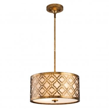 2 Light Duo-Mount Medium Pendant Distressed Gold