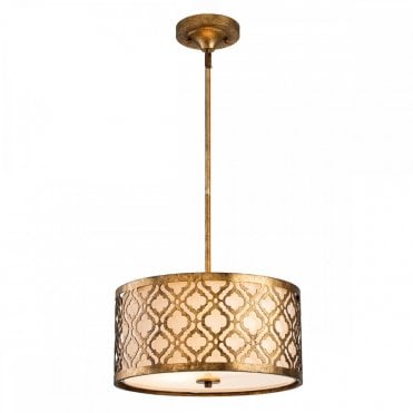 ARABELLA 2 Light Duo-Mount Medium Pendant Distressed Gold