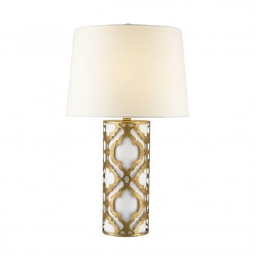 Table Lamp Distressed Gold