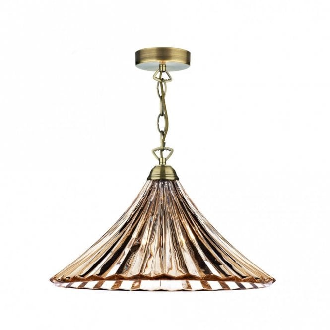 ARDECHE - Amber Glass Ceiling Pendant Light