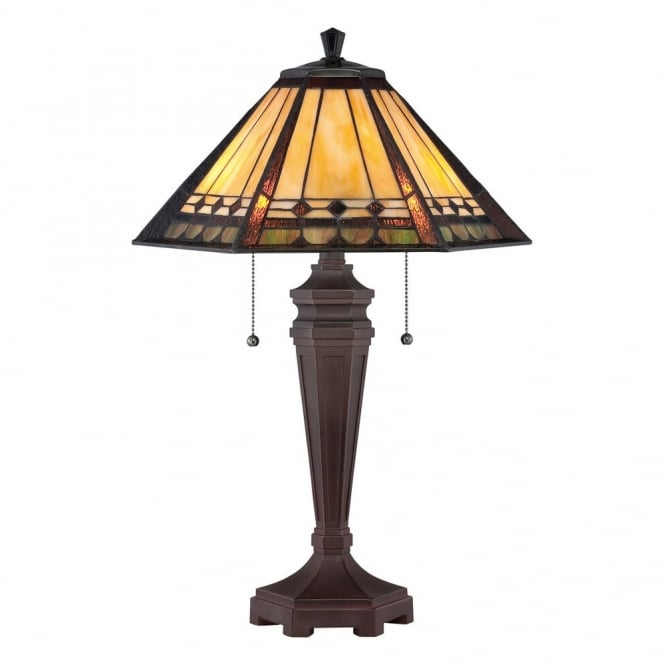 ARDEN - Desk Lamp with Tiffany Glass
