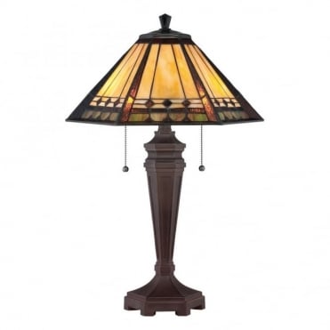 Desk Lamp with Tiffany Glass