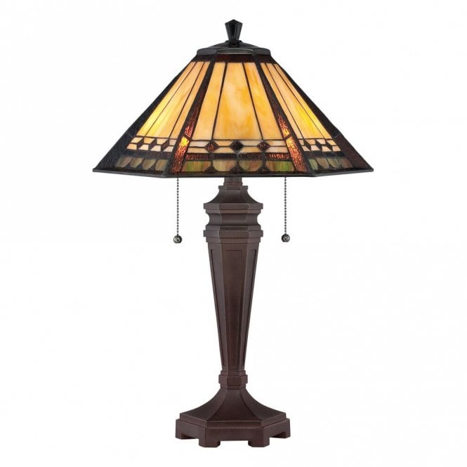 ARDEN - Desk Lamp with Tiffany Glass