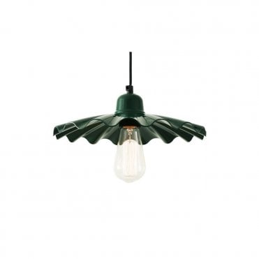 ARDLE - Modern Factory Ceiling Pendant In Powder Coated Racing Green