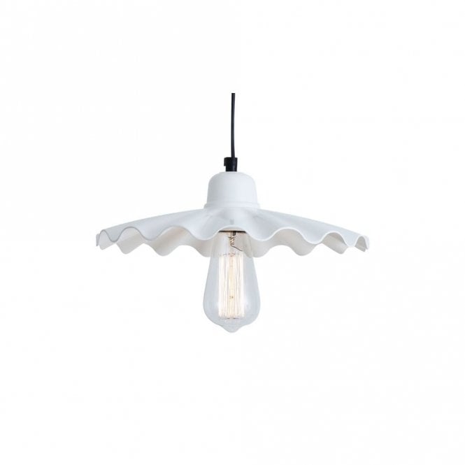 ARDLE - Modern Factory Ceiling Pendant In Powder Coated White