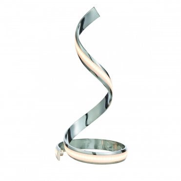ARIA Table Lamp Chrome Curves Contemporary LED