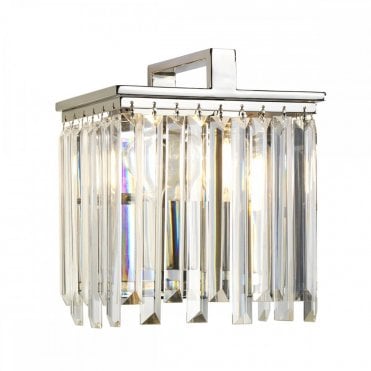 ARIES Wall Light Polished Nickel With K5 Baguette Cut Crystals