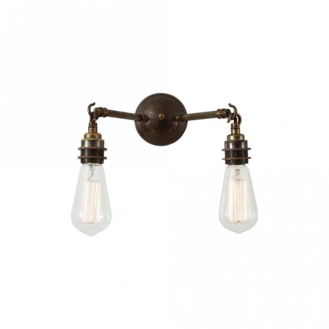 ARRIGO - Double Wall Light In Antique Brass
