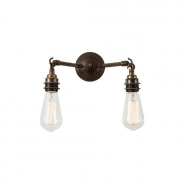 ARRIGO - Double Wall Light In Antique Brass