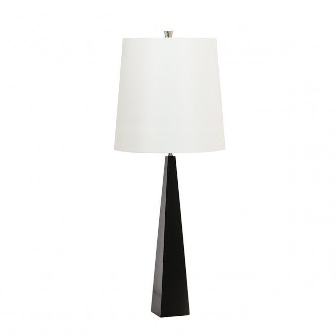 ASCENT Black Table Lamp with White Shade