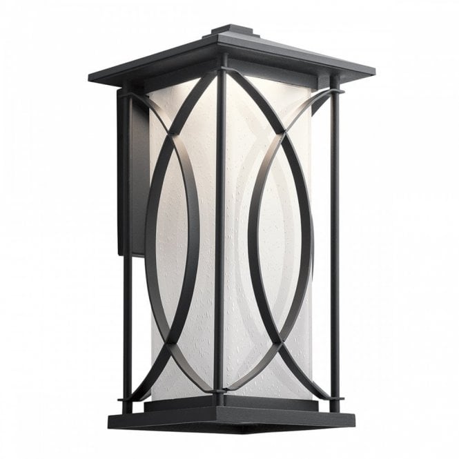 ASHBERN Wall Lantern Black Exterior Lighting IP44 Rated