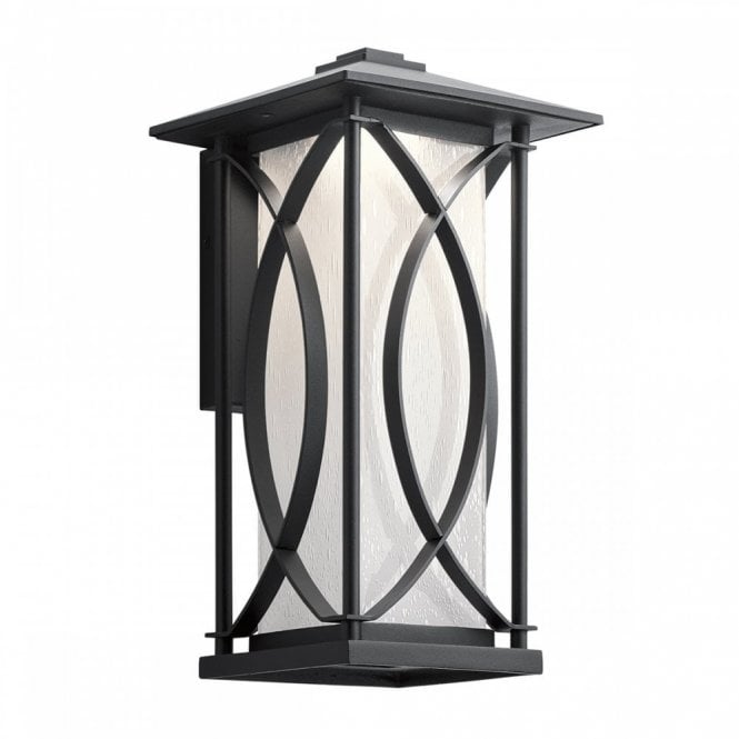 ASHBERN Wall Lantern Black Exterior Lighting IP44 Rated