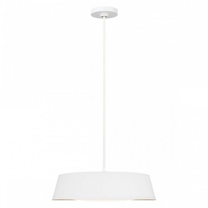 ASHER 5 Light Ceiling Pendant Matte White Low profile with Large Silhouette