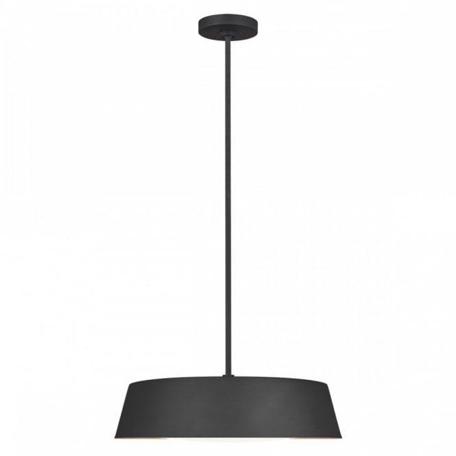 ASHER 5 Light Ceiling Pendant Midnight Black Low profile with Large Silhouette