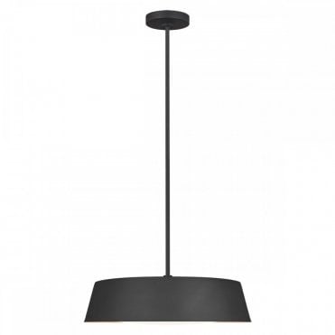 ASHER 5 Light Ceiling Pendant Midnight Black Low profile with Large Silhouette