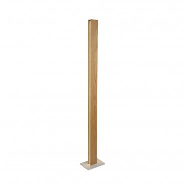 ASHER Integral LED Light Floor Lamp in Medium Oak Finish