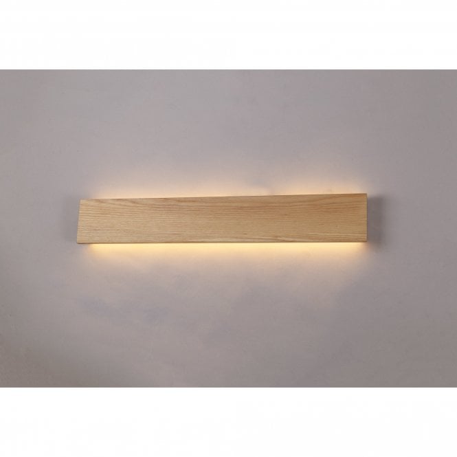 ASHER Integral LED Light Wall Light Medium Oak Sand White