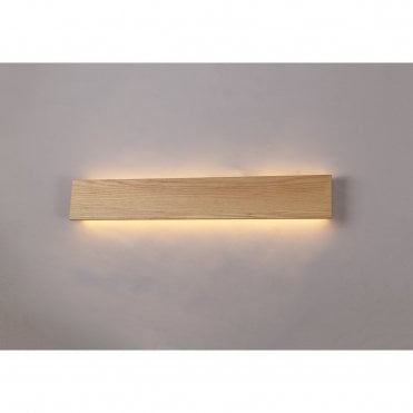 ASHER Integral LED Light Wall Light Medium Oak Sand White
