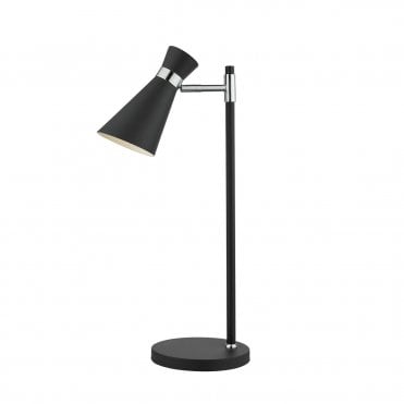 Table Lamp Black Polished Chrome Black
