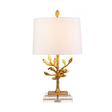 AUDUBON Park Sculptural Table Lamp Distressed Gold