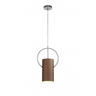 AURA Ceiling Pendant Light Coffee/Polished Chrome