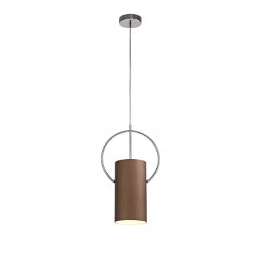 AURA Ceiling Pendant Light Coffee/Polished Chrome