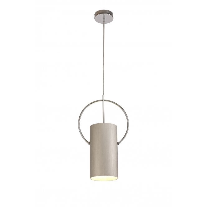 AURA Ceiling Pendant Light Satin Nickel/Polished Chrome