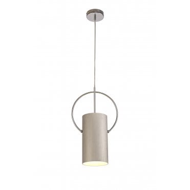 AURA Ceiling Pendant Light Satin Nickel/Polished Chrome