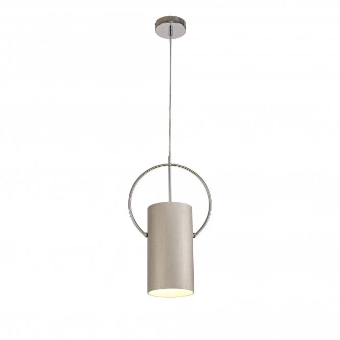 AURA Ceiling Pendant Light Satin Nickel/Polished Chrome