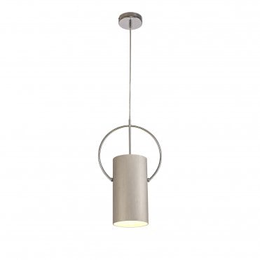 AURA Ceiling Pendant Light Satin Nickel/Polished Chrome
