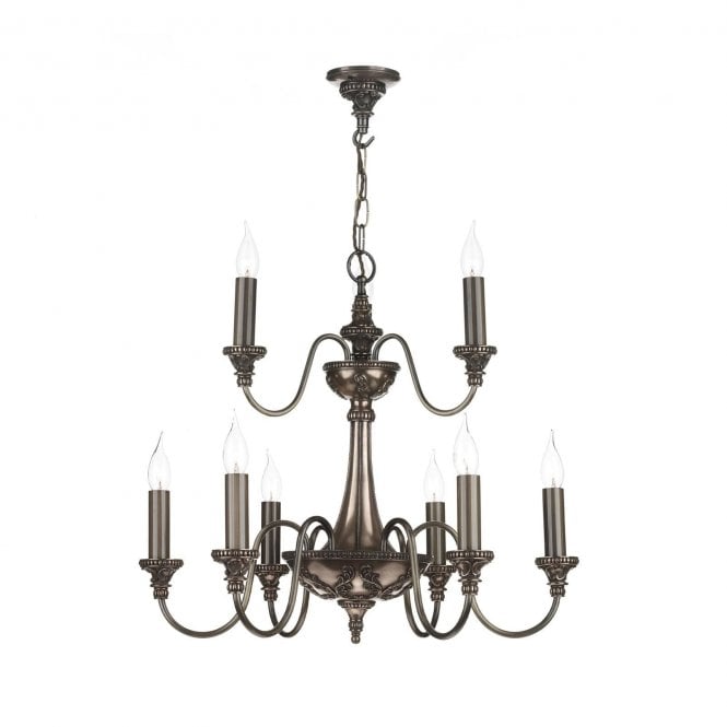 Bailey 9 Light Armed Chandelier Pendant In Antique Bronze