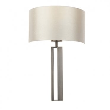 BAILEY Bronze Slotted Wall Light With Mink Shade
