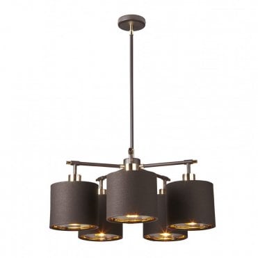 BALANCE - Brown/Polished Brass Chandelier