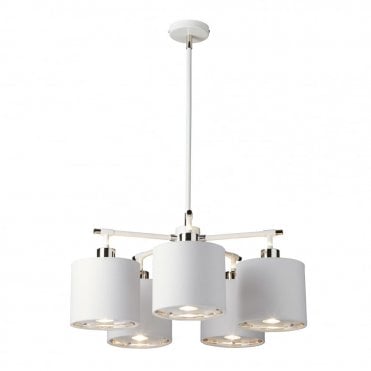 BALANCE - White/Polished Nickel Chandelier