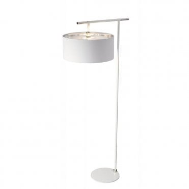 BALANCE - White/Polished Nickel Floor Lamp
