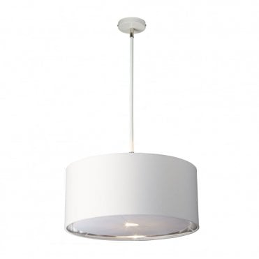 BALANCE - White/Polished Nickel Pendant