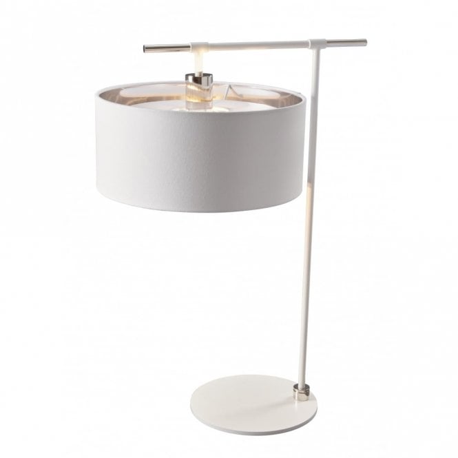 BALANCE - White/Polished Nickel Table Lamp