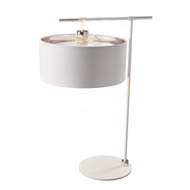 BALANCE - White/Polished Nickel Table Lamp