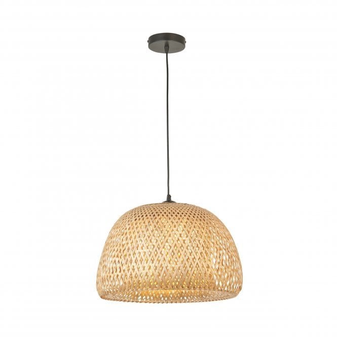 BALI Raffia Twine Dome Ceiling Pendant
