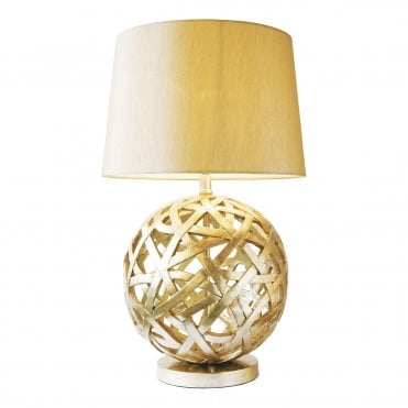 antique gold table lamp with shade